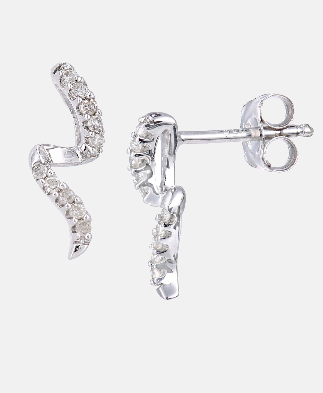 Ohrringe aus 375 Weißgold mit Diamant