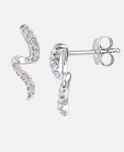 Ohrringe aus 375 Weißgold mit Diamant
