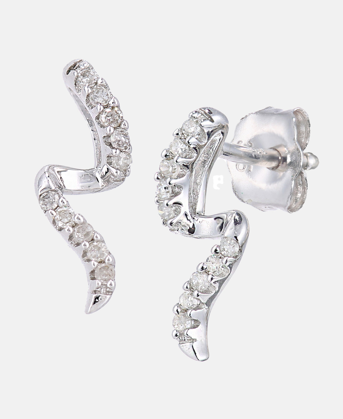 Ohrringe aus 375 Weißgold mit Diamant