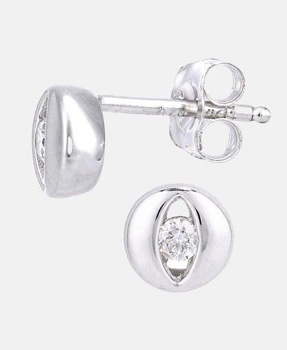 Ohrstecker aus 375 Weißgold mit Diamant