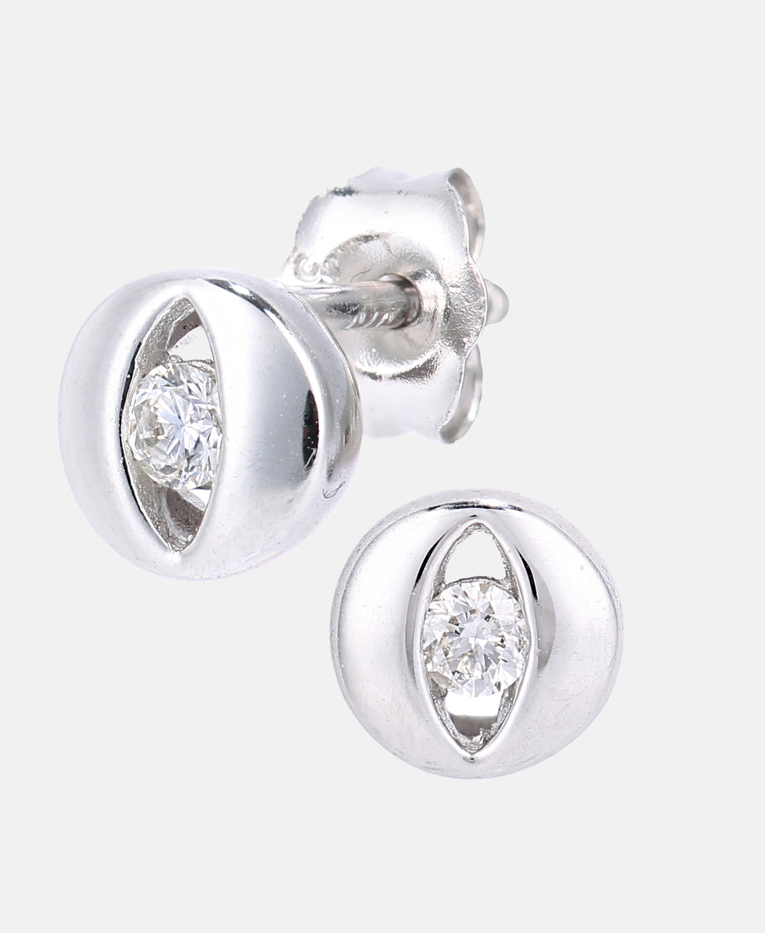 Ohrstecker aus 375 Weißgold mit Diamant