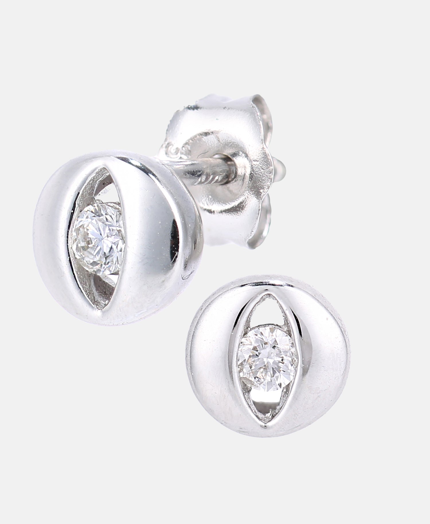Ohrstecker aus 375 Weißgold mit Diamant