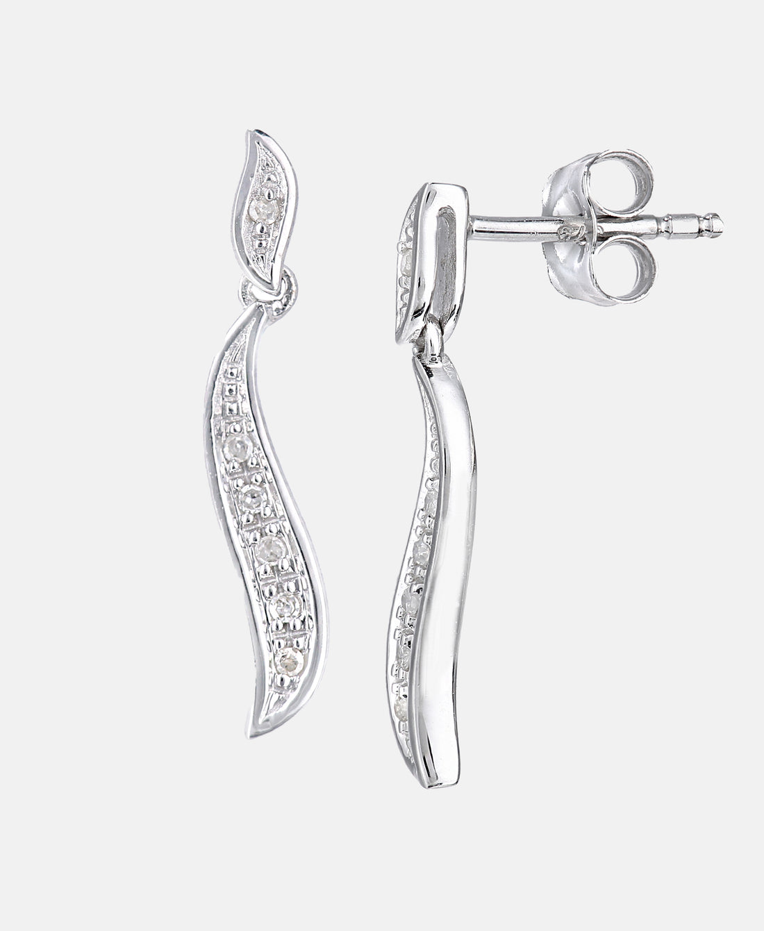 Ohrringe aus 375 Weißgold mit Diamant