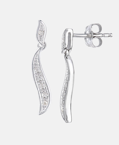 Ohrringe aus 375 Weißgold mit Diamant