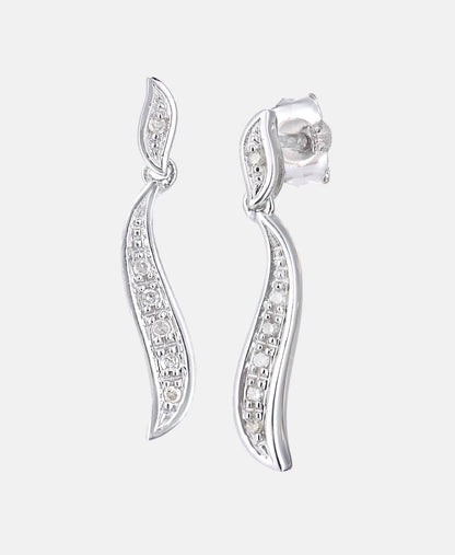 Ohrringe aus 375 Weißgold mit Diamant