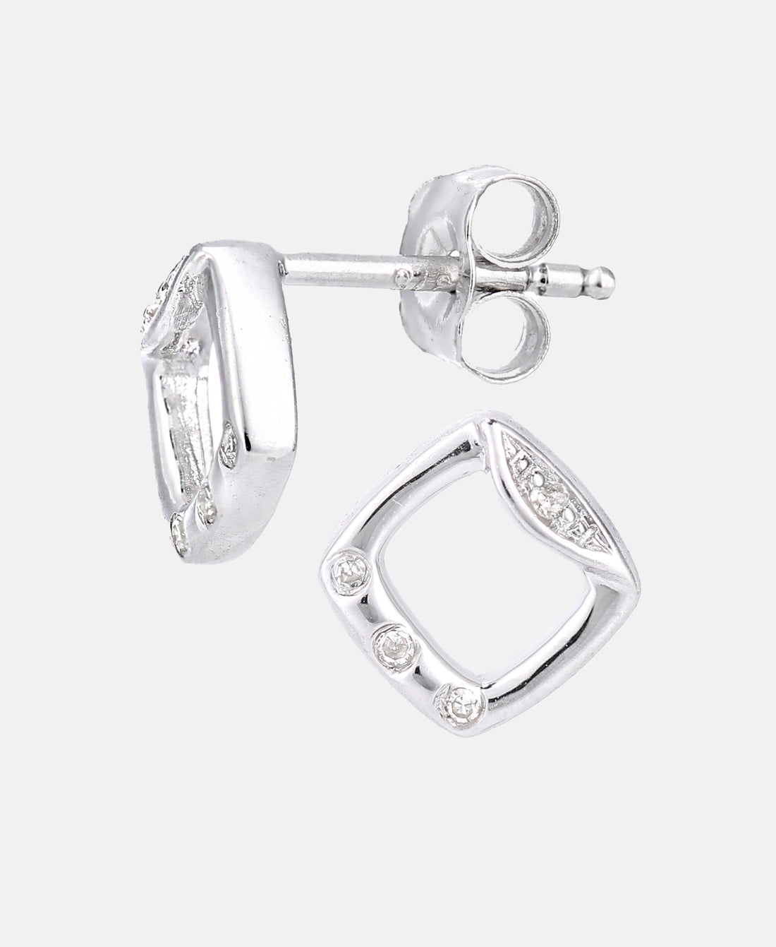 Ohrringe aus 375 Weißgold mit Diamant