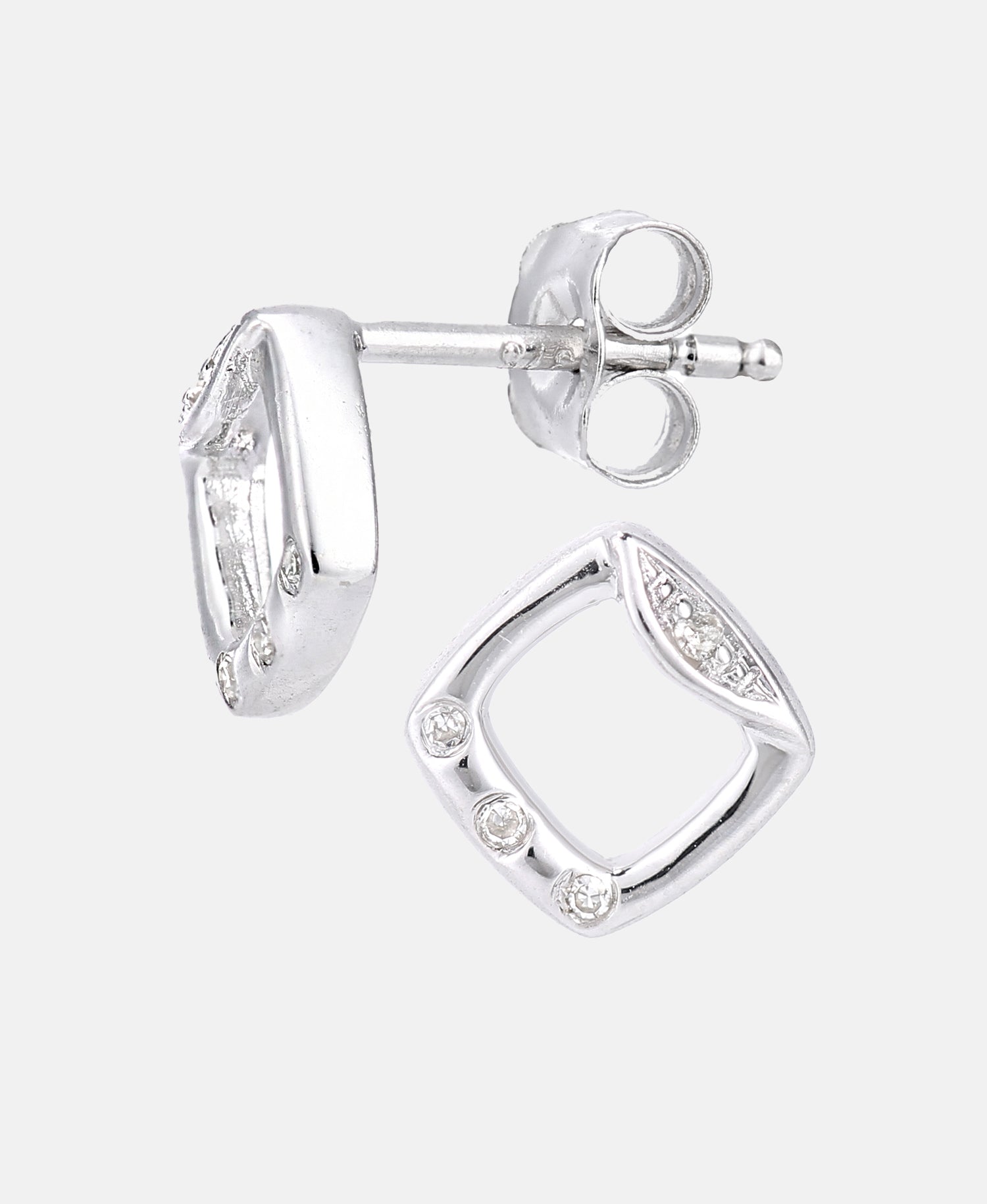 Ohrringe aus 375 Weißgold mit Diamant