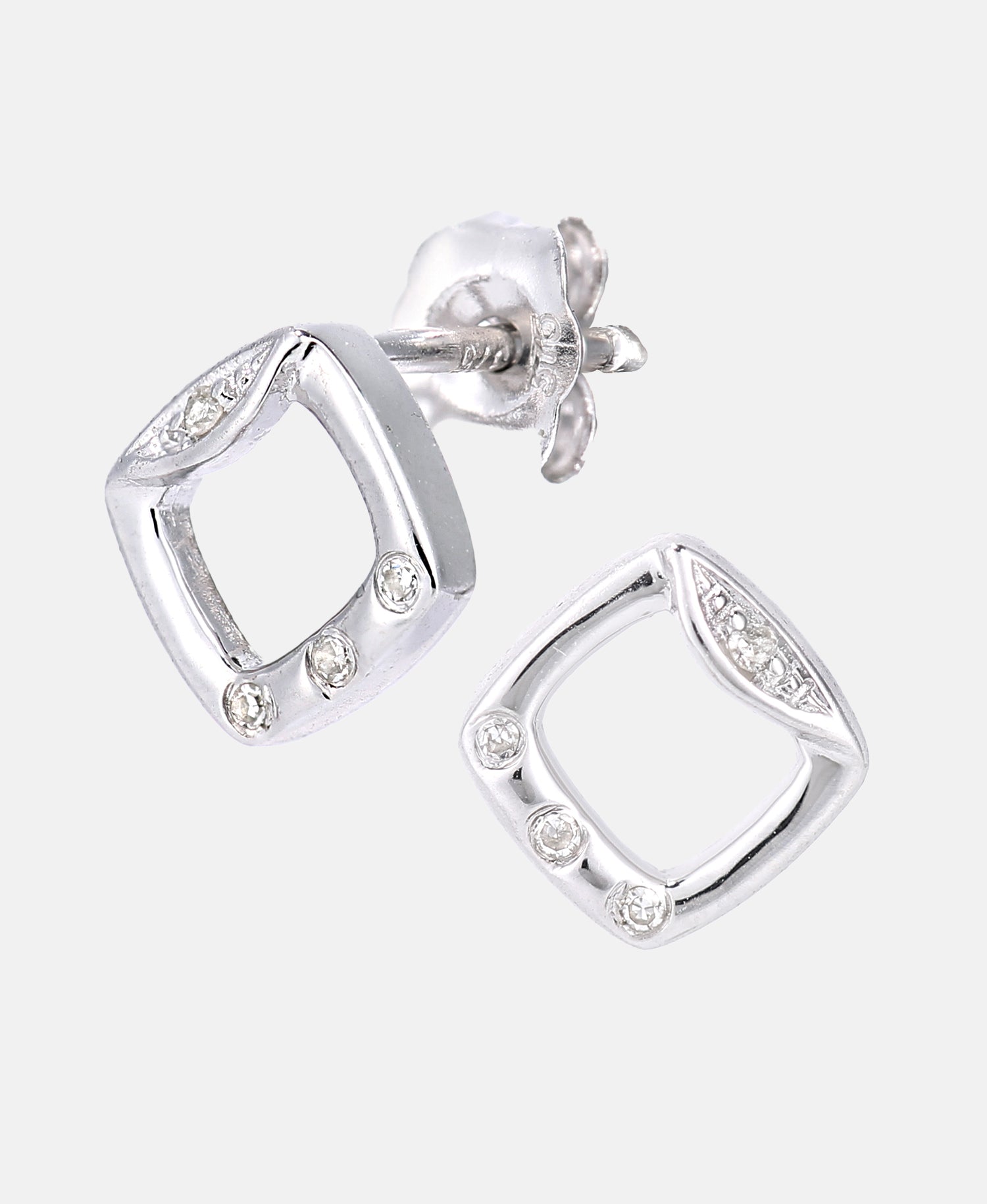 Ohrringe aus 375 Weißgold mit Diamant