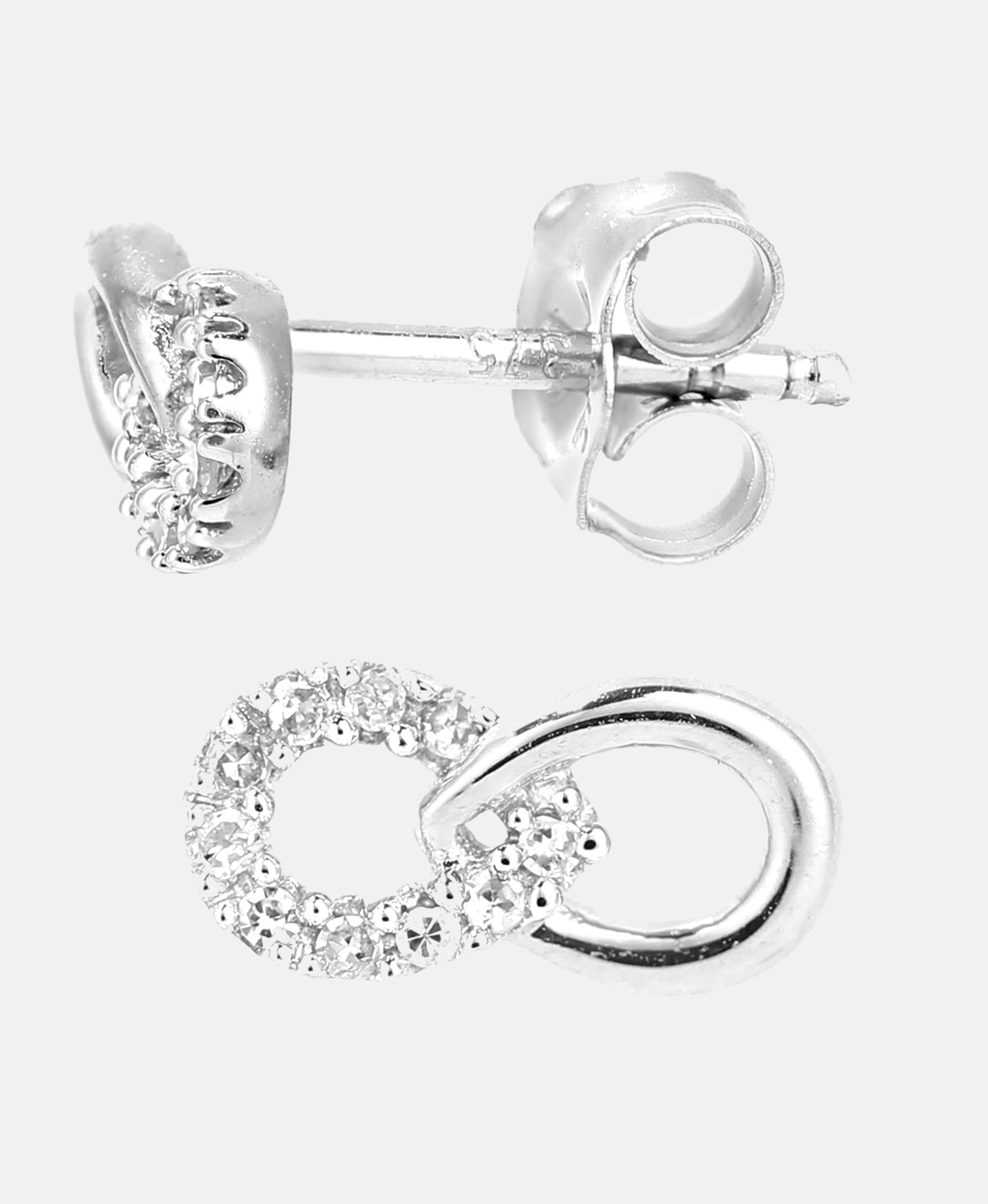 Ohrringe aus 375 Weißgold mit Diamant
