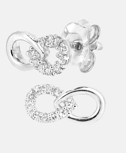 Ohrringe aus 375 Weißgold mit Diamant