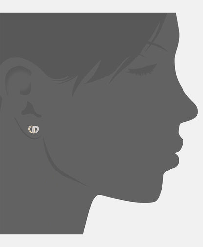 Ohrstecker aus 375 Gelbgold mit Diamant Herz-Design