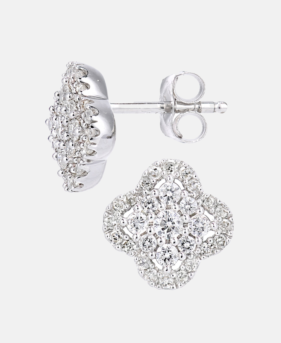 Ohrringe aus 375 Weißgold mit Diamant