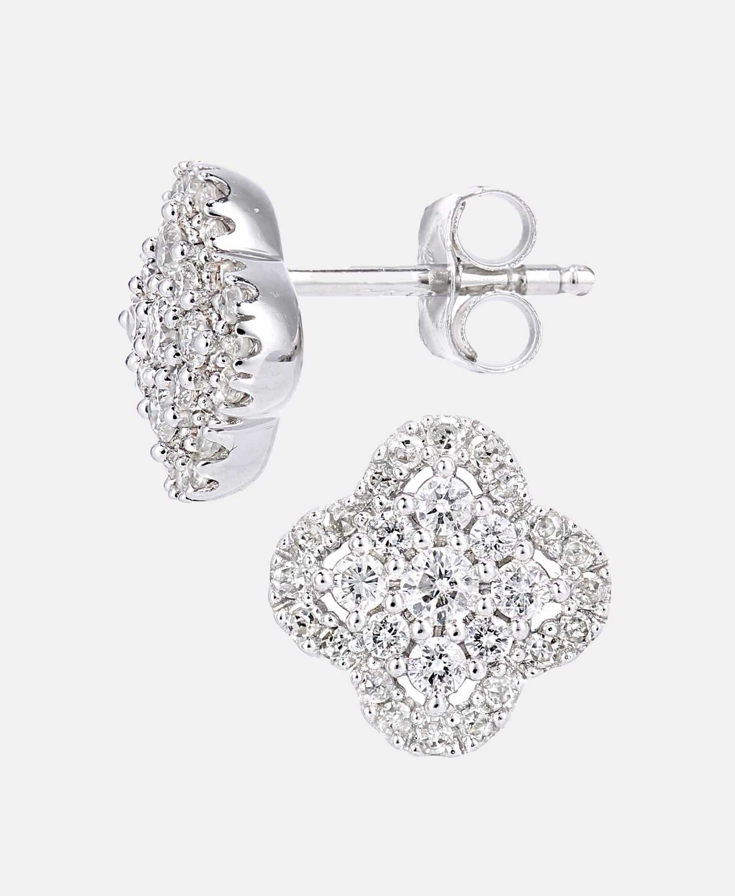 Ohrringe aus 375 Weißgold mit Diamant