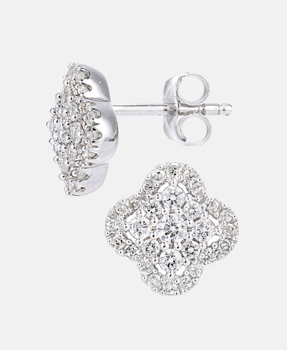 Ohrringe aus 375 Weißgold mit Diamant