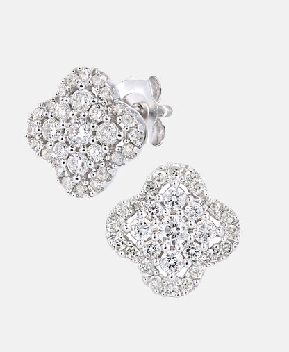 Ohrringe aus 375 Weißgold mit Diamant