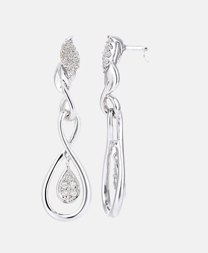 Ohrhänger aus 375 Weißgold mit Diamant