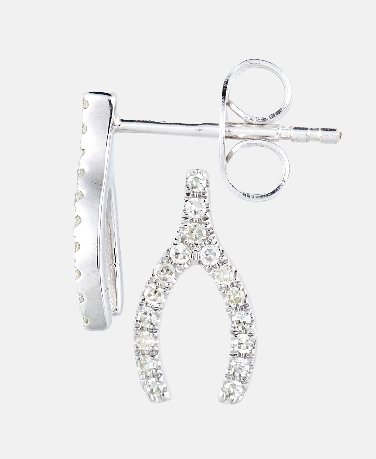 Ohrringe aus 375 Weißgold mit 0.1 Karat Diamant
