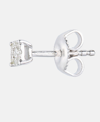 Ohrringe aus 375 Weißgold mit 0.1 Karat Diamant