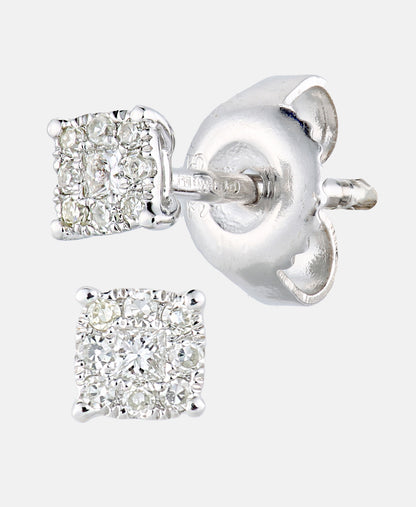 Ohrringe aus 375 Weißgold mit 0.1 Karat Diamant