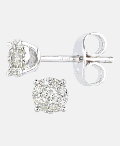 Ohrstecker aus 375 Weißgold mit Diamant