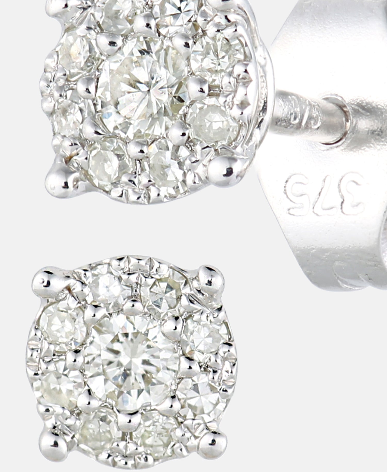 Ohrstecker aus 375 Weißgold mit Diamant