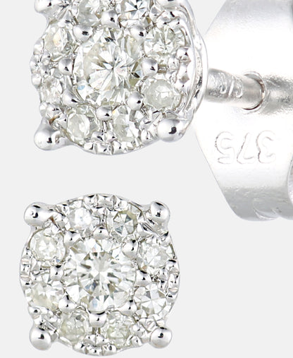 Ohrstecker aus 375 Weißgold mit Diamant