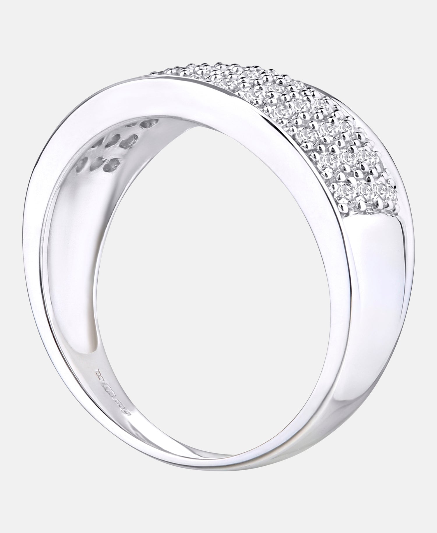 Eternity-Ring aus 375 Weißgold mit 0.50 Karat Diamant
