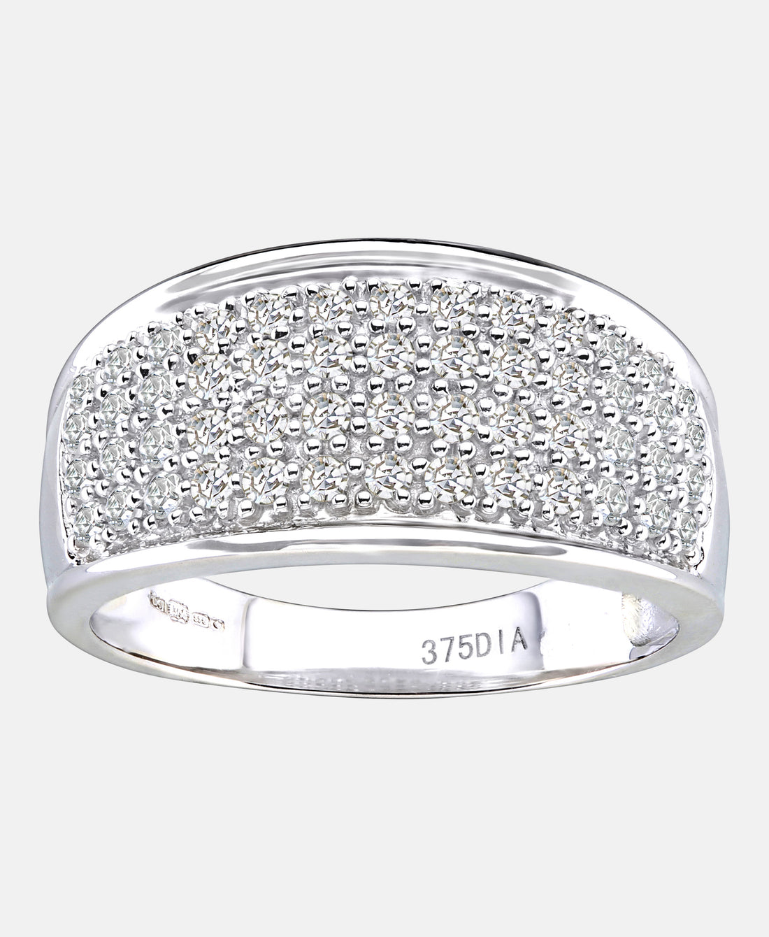 Eternity-Ring aus 375 Weißgold mit 0.50 Karat Diamant