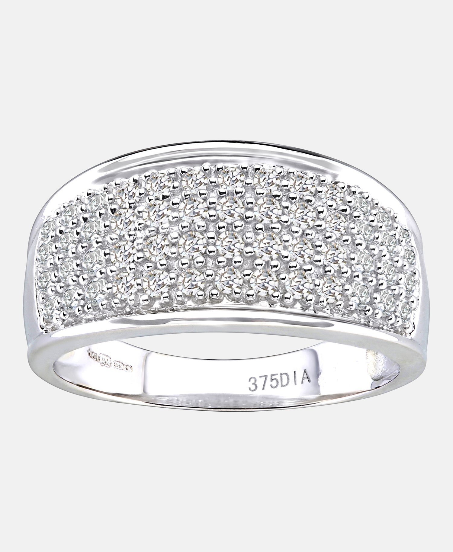 Eternity-Ring aus 375 Weißgold mit 0.50 Karat Diamant
