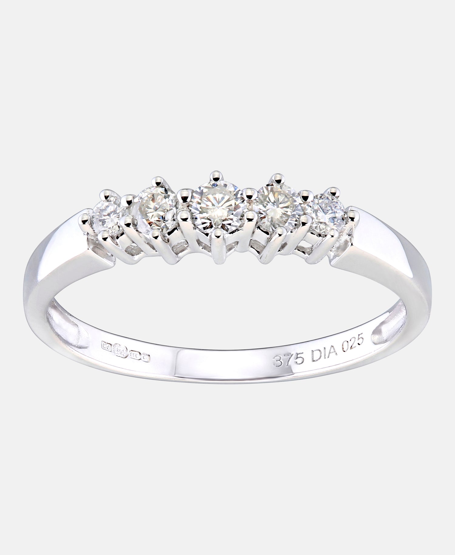 Eternity-Ring aus 375 Weißgold mit 0.25 Karat Diamant