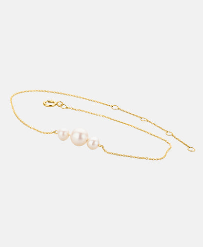 Armband aus 585 Gelbgold mit Perle