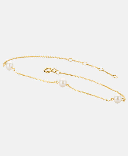 Armband aus 585 Gelbgold mit Perle