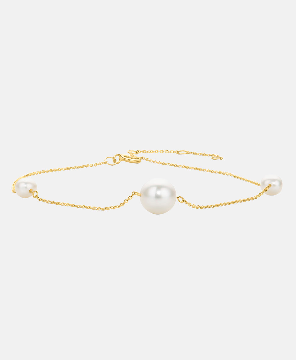 Armband aus 585 Gelbgold mit Perle