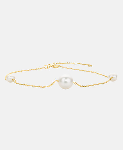 Armband aus 585 Gelbgold mit Perle
