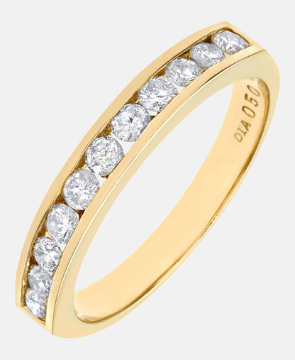 Eternity-Ring aus 375 Gelbgold mit Diamant
