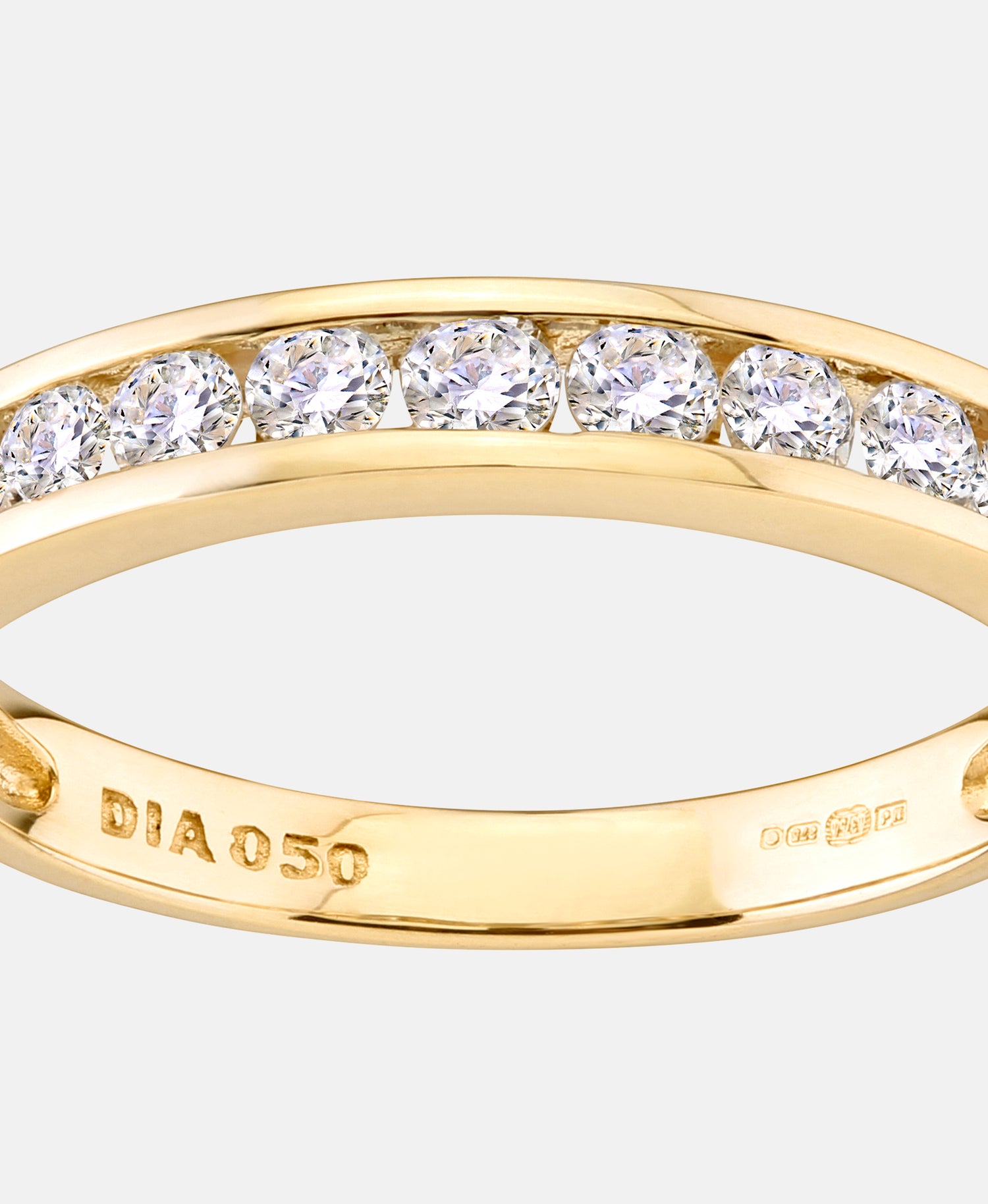 Eternity-Ring aus 375 Gelbgold mit Diamant
