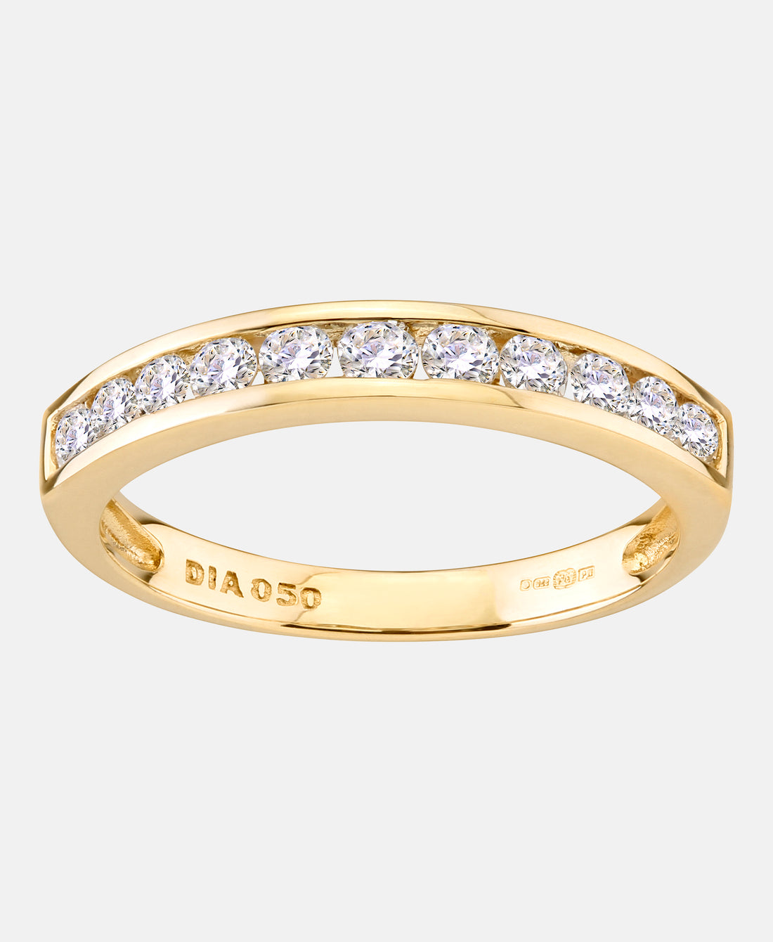 Eternity-Ring aus 375 Gelbgold mit Diamant