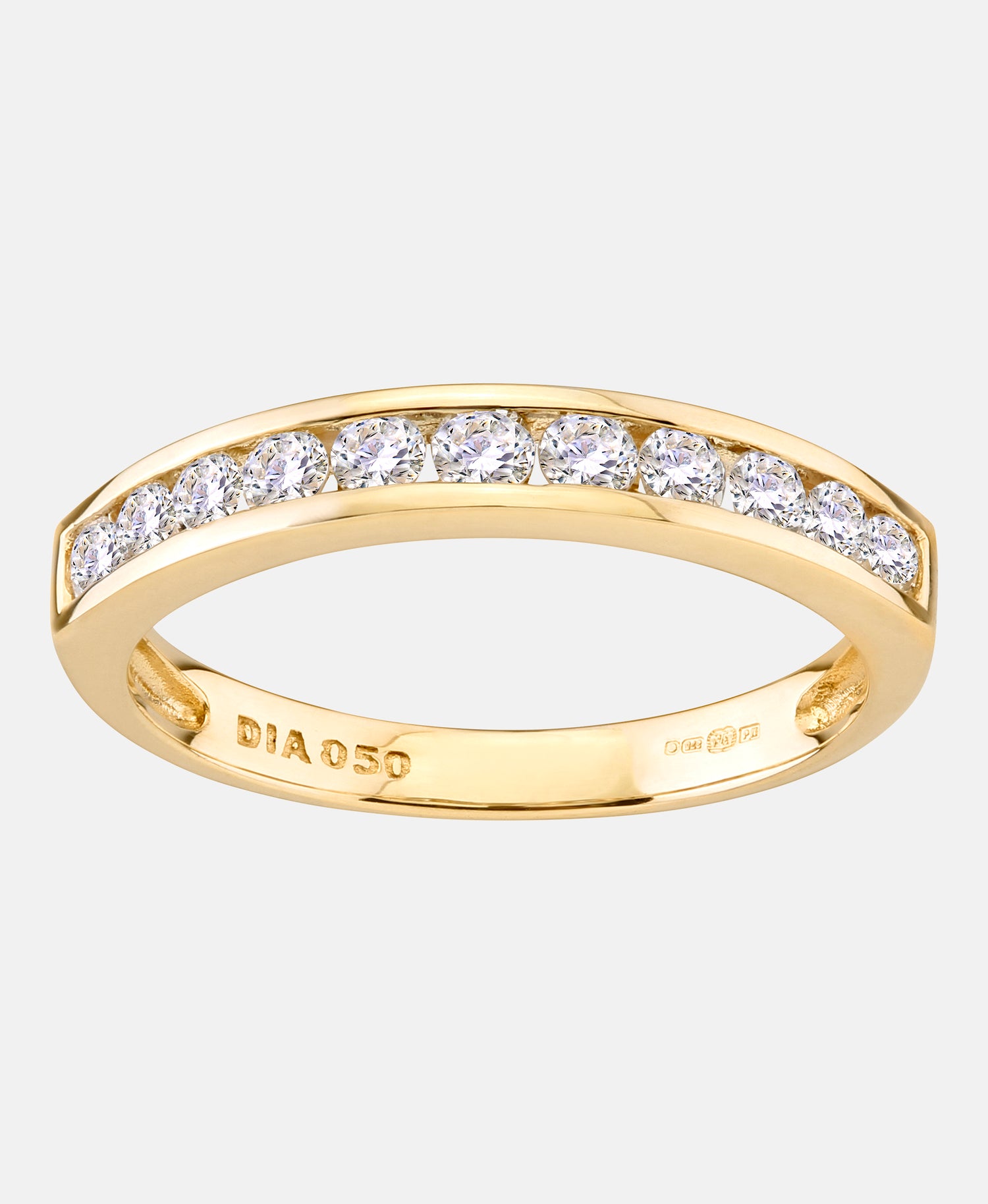 Eternity-Ring aus 375 Gelbgold mit Diamant