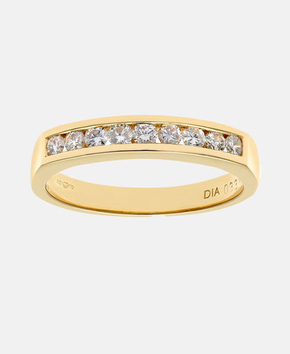 Eternity-Ring aus 750 Gelbgold mit 0.33 Karat Diamant