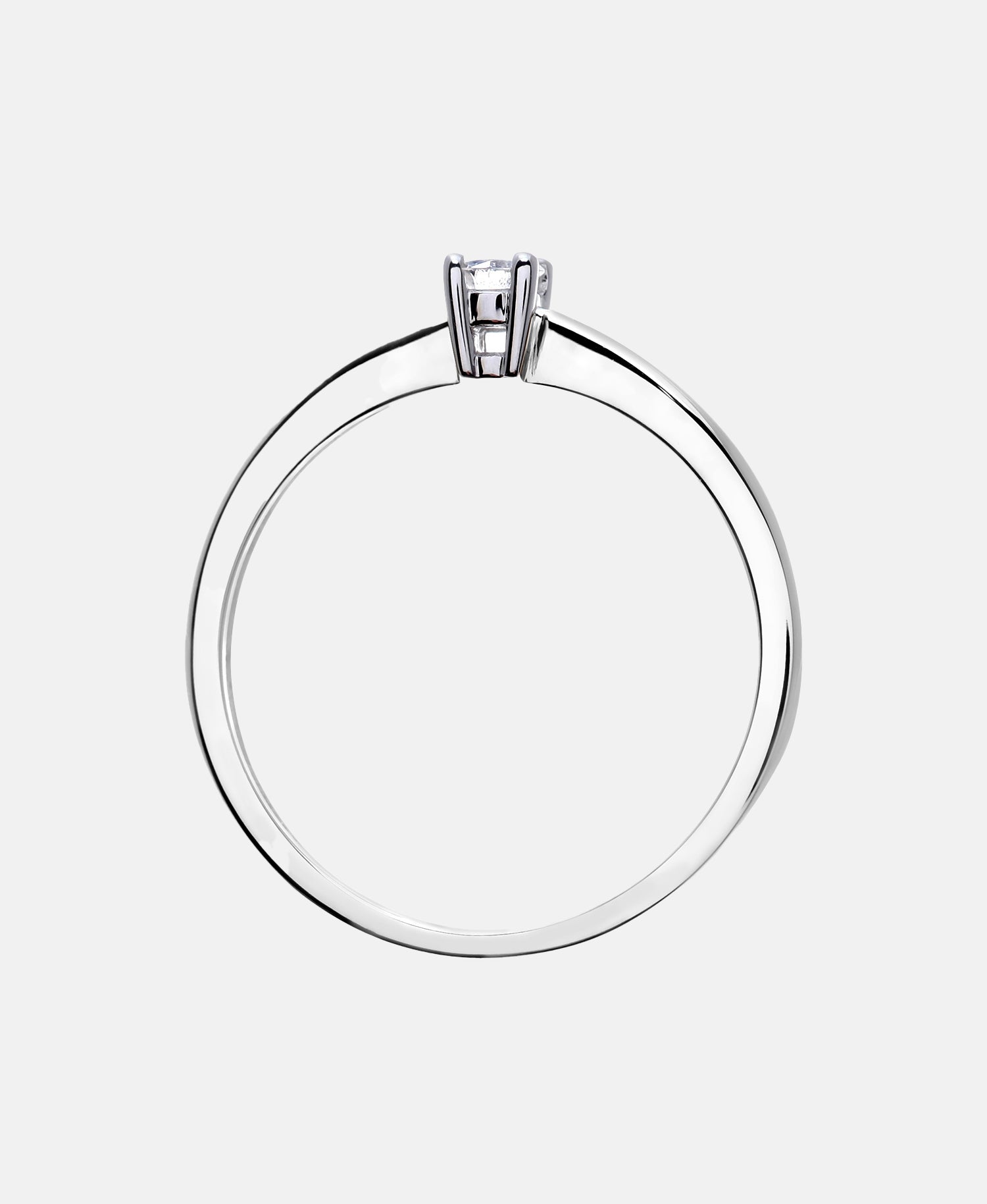 Ring aus 375 Weißgold mit 0.1 Karat Diamant