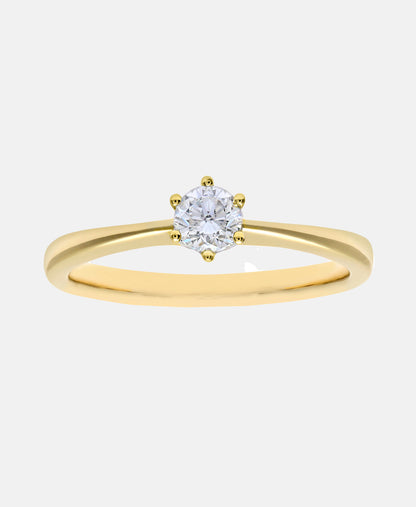 Verlobungsring aus 750 Gelbgold mit 18 Karat Diamant