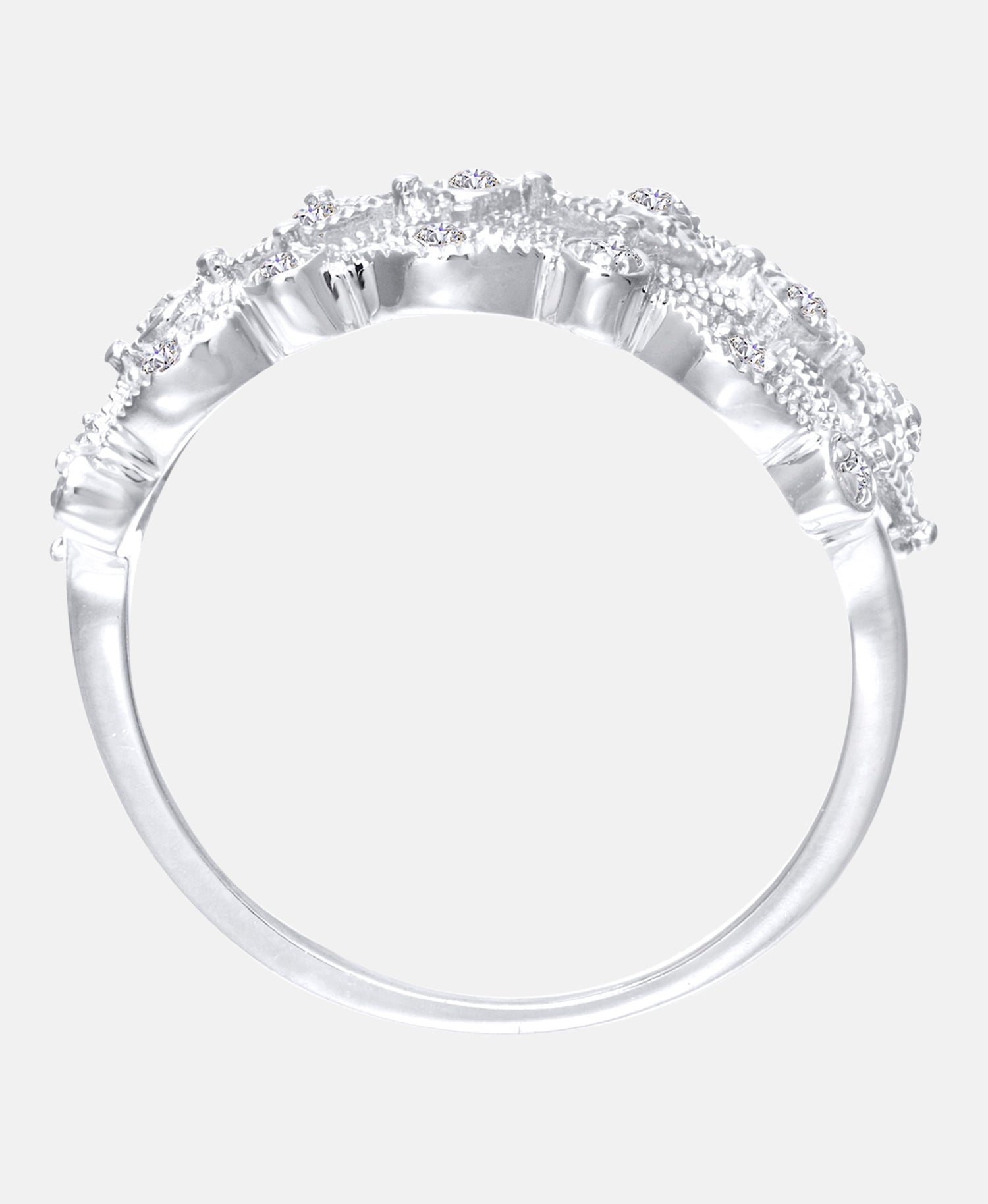 Ring aus 375 Weißgold mit Diamant