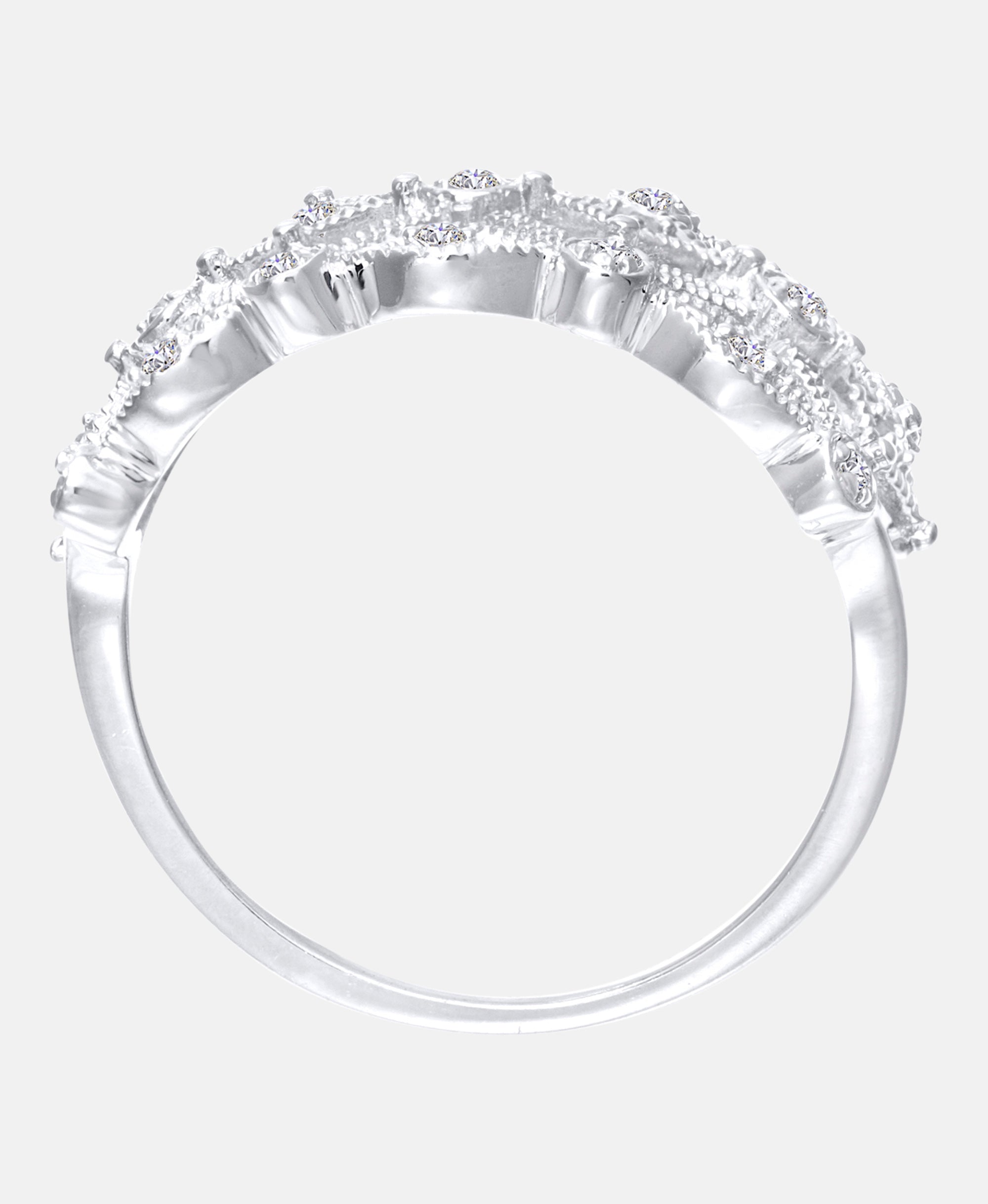 Ring aus 375 Weißgold mit Diamant
