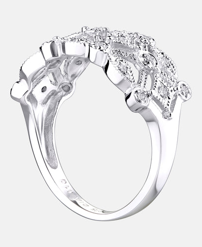 Ring aus 375 Weißgold mit Diamant