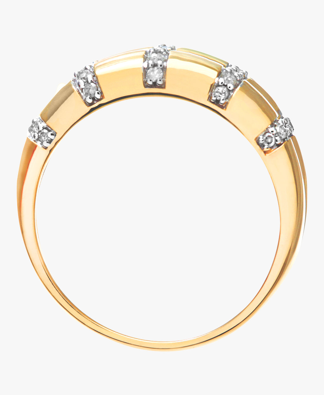 Ehering aus 375 Gelbgold mit Diamant