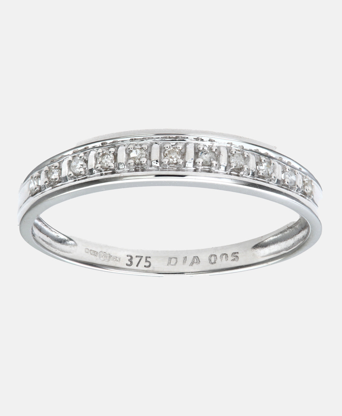 Eternity-Ring aus 375 Weißgold mit Diamant