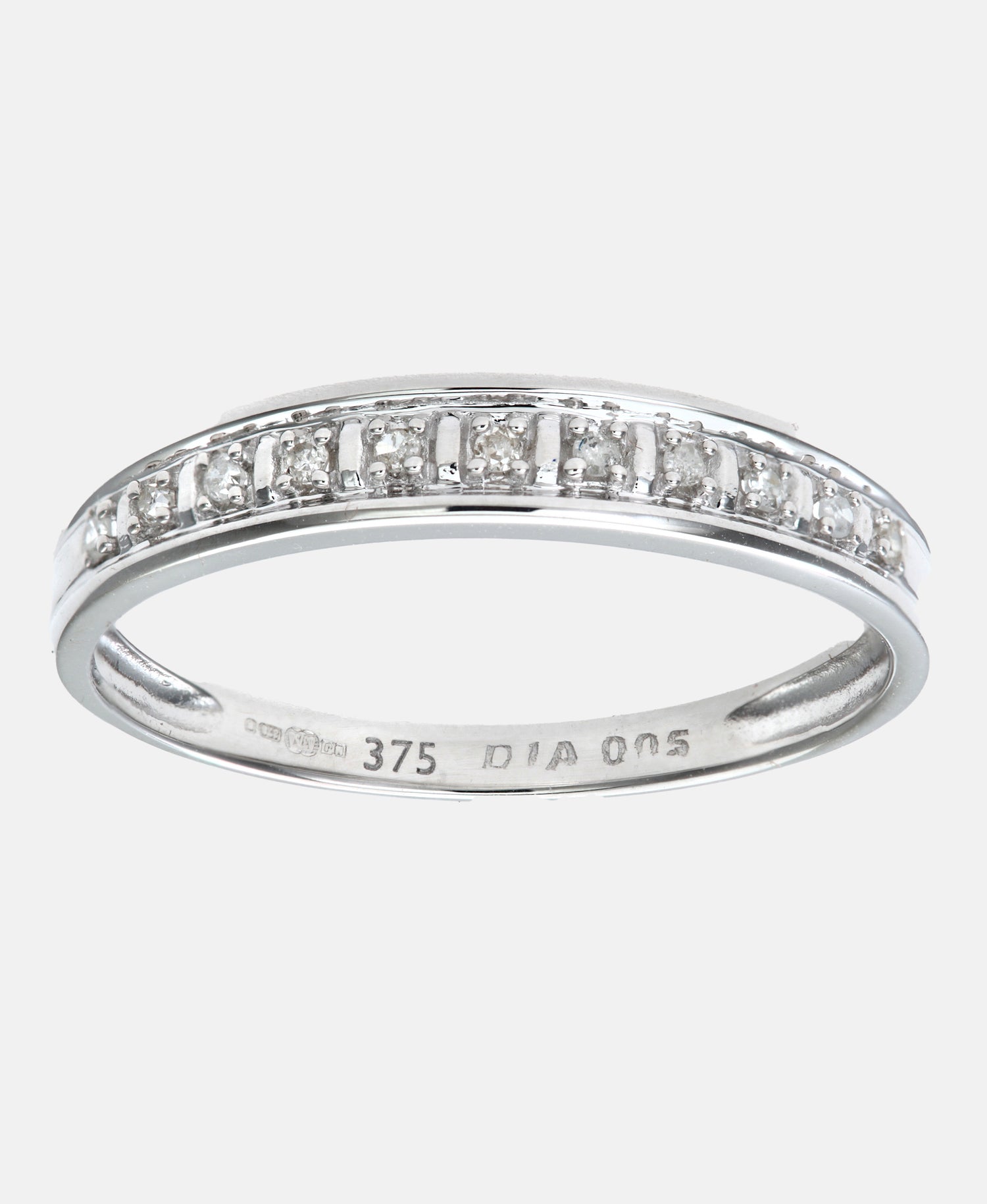 Eternity-Ring aus 375 Weißgold mit Diamant