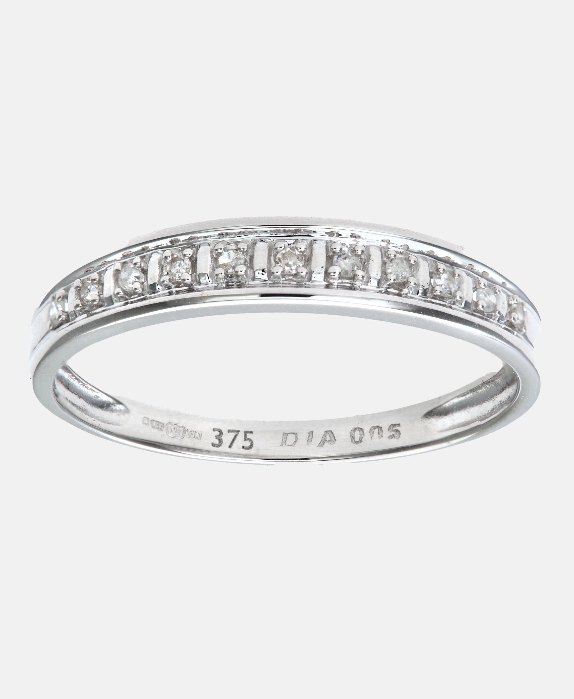 Eternity-Ring aus 375 Weißgold mit Diamant