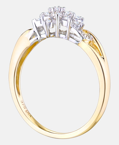 Ring aus 375 Gelbgold mit Diamant