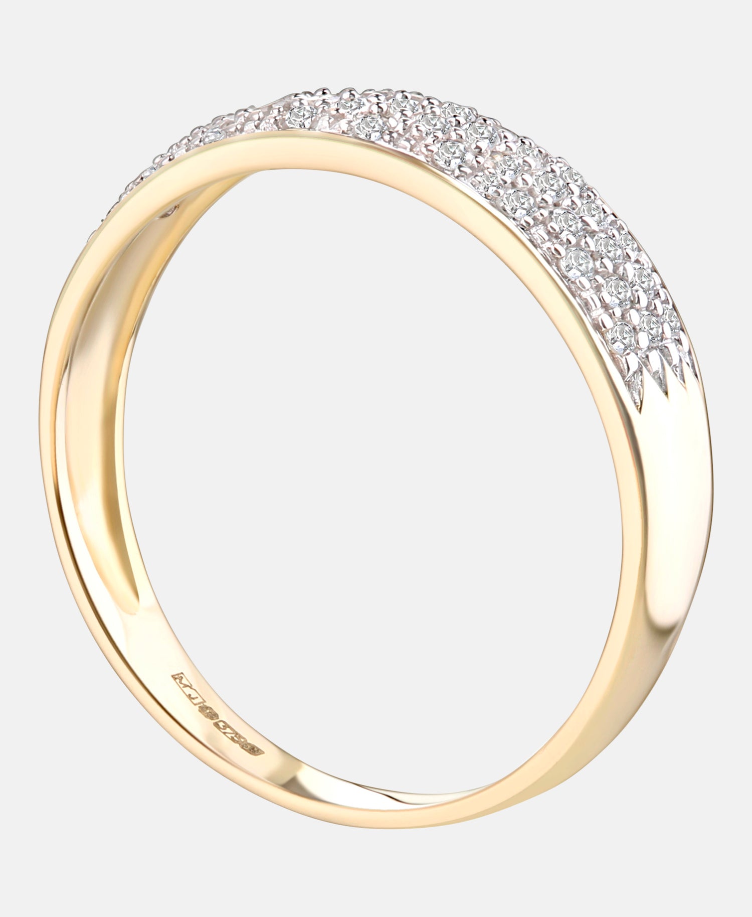 Eternity-Ring aus 375 Gelbgold mit 0.25 Karat Diamant